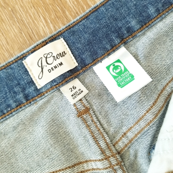 J Crew Women's High Rise High Waist Denim Blue Jean Shorts Zip-up sz 26 EUC - Picture 11 of 16